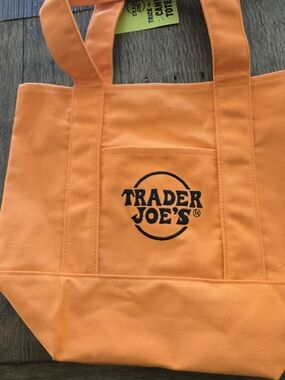 Trader Joe's Orange Canvas Tote Bag